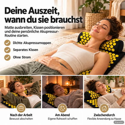 SENZORA - Akupressurmatte mit Kissen
