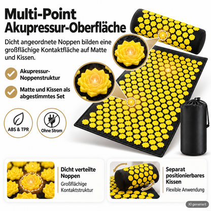 SENZORA - Akupressurmatte mit Kissen