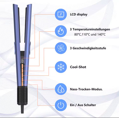 Airstyler mit negativen Ionen zum Haarglätten und Haartrocknen
